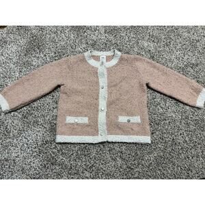 H&M BOUCLÉ-KNIT Cardigan, Dusty Pink, Size 18 Months